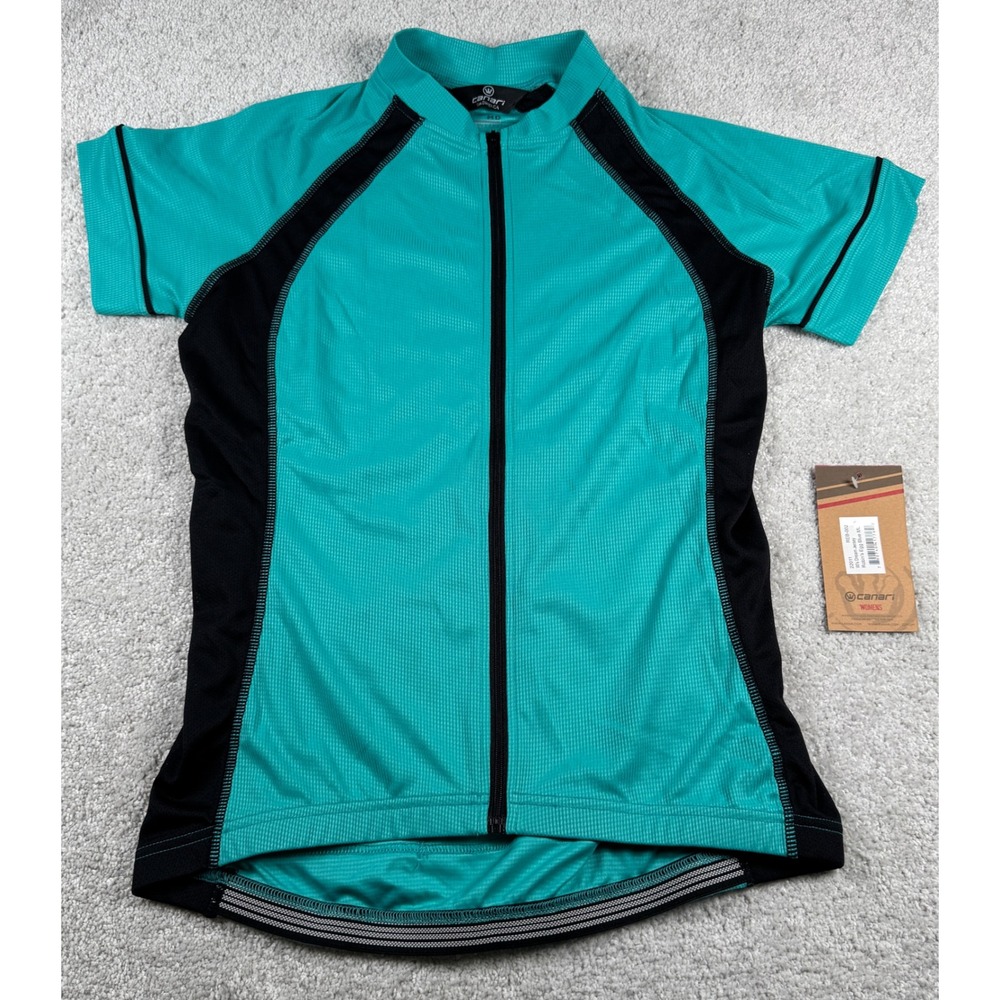 Canari Dream Cycling Jersey Womens MD Robin's Egg Blue Short Sleeve Full Zip